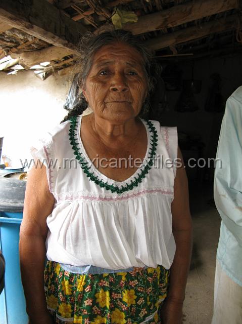 cozomatlan_nahua24.JPG - What is now about the last traditional style blouse in the villages. There maybe two other women. I first needed permission from the town leader to walk around and take pictures. This type of town is NOT a place to just show up without speaking to an authority.
